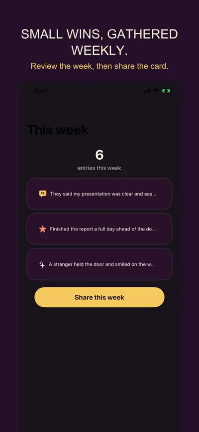 BrightPocket: Compliment Log 화면 3
