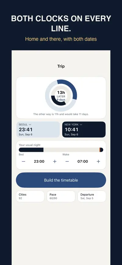 Jet Lag: Both Clocks 화면 1
