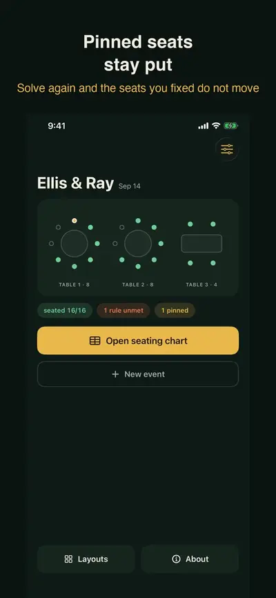 Seating Chart: Seat Rules 화면 3