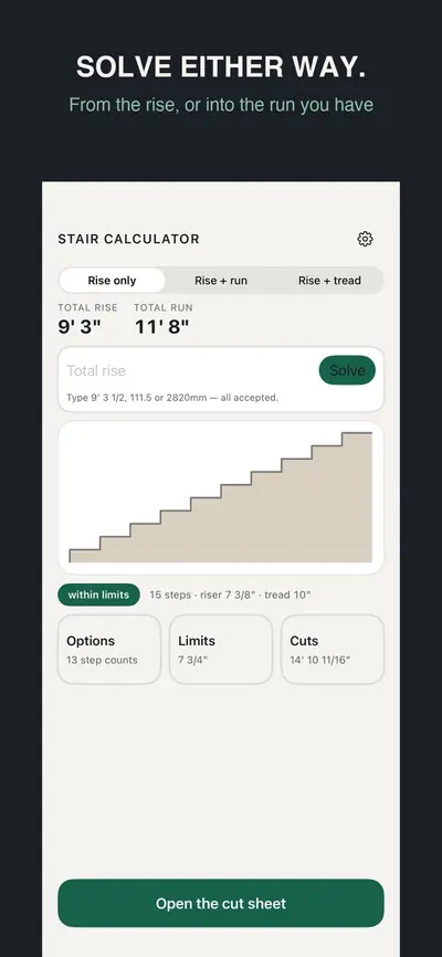 Stair Calculator: Both Ways 화면 1