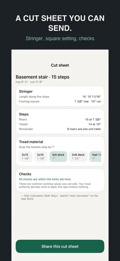 Stair Calculator: Both Ways 화면 3